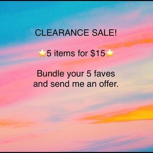CLEARANCE SALE!!
